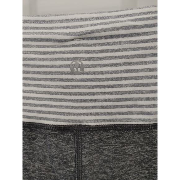 Lululemon Leggings Yogi Dance Heather Gray Ruching Legs Sz 10 - Picture 6 of 6